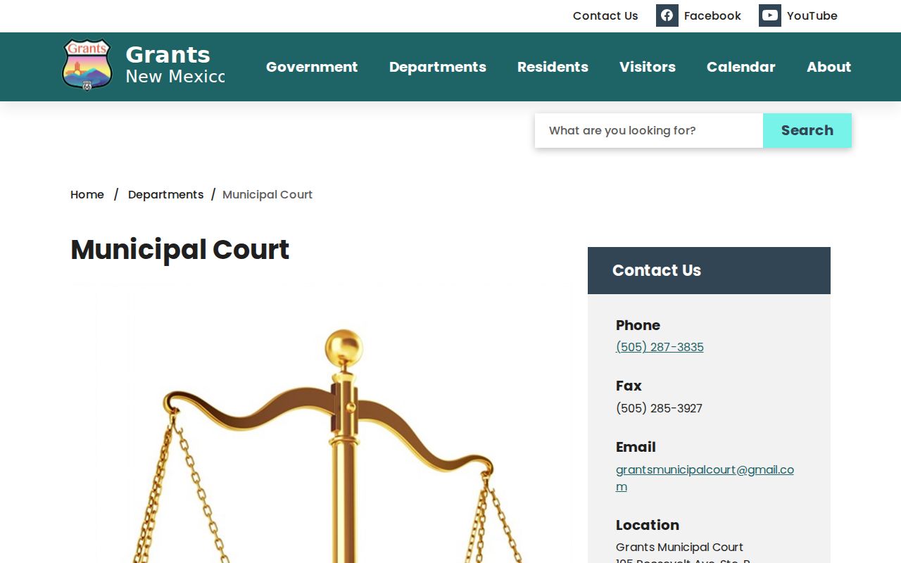 Grants court docket Municipal Court contact and payment source