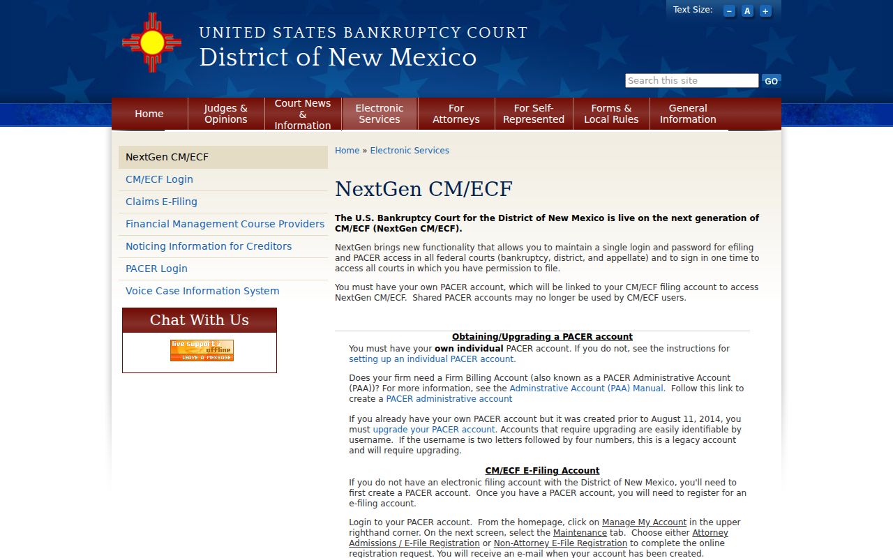 Milan court docket federal bankruptcy PACER separation source